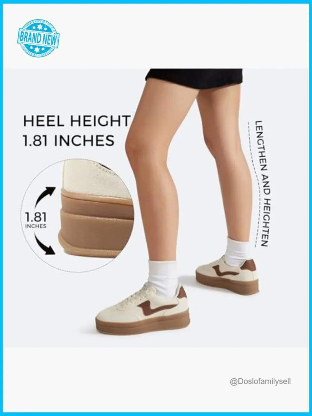 Platform Sneakers Thick Sole Suede Faux Leather Casual Walking Shoes Classic